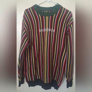 Balenciaga Multicolor Striped Knit Sweater